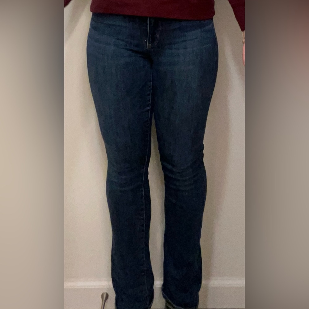 American Eagle Outfitters Dark Blue Skinny Bootcut Jeans